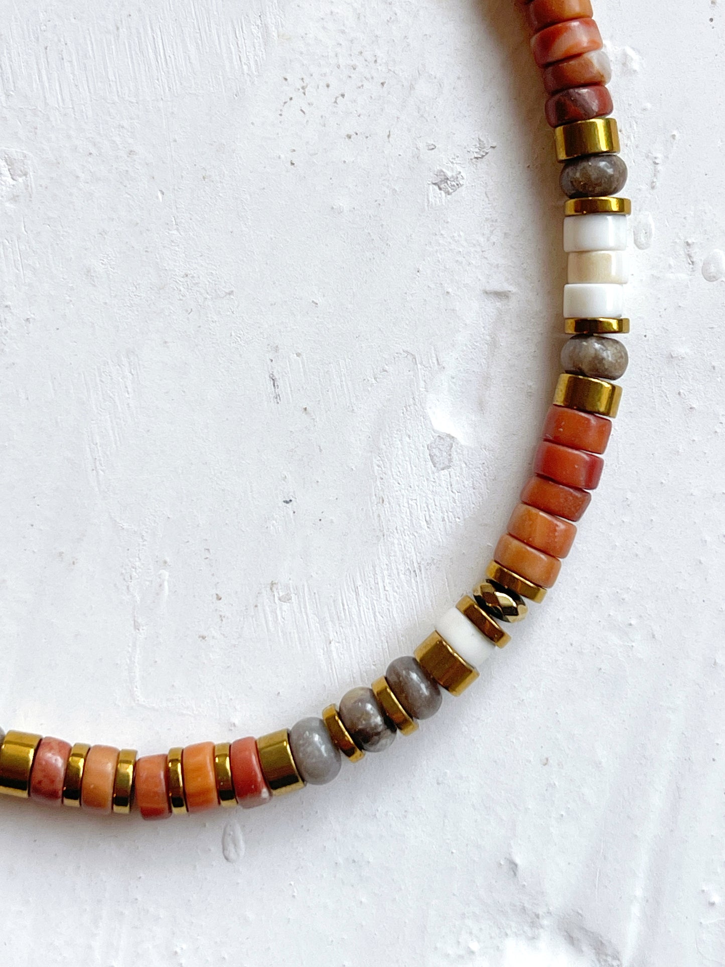 Bracelet SUZANNE - Rhodonite caramel