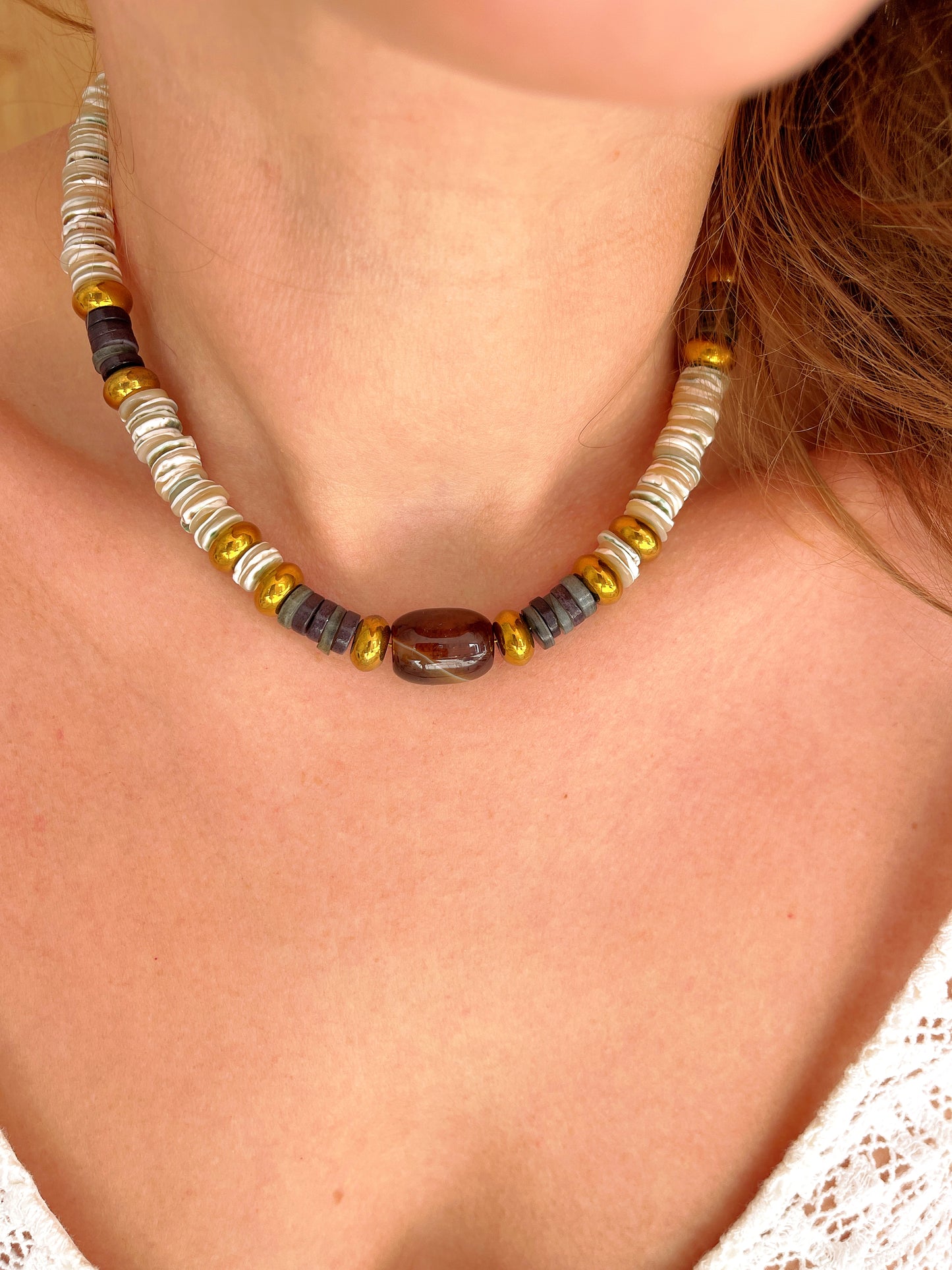 Collier THELMA - Ivoire