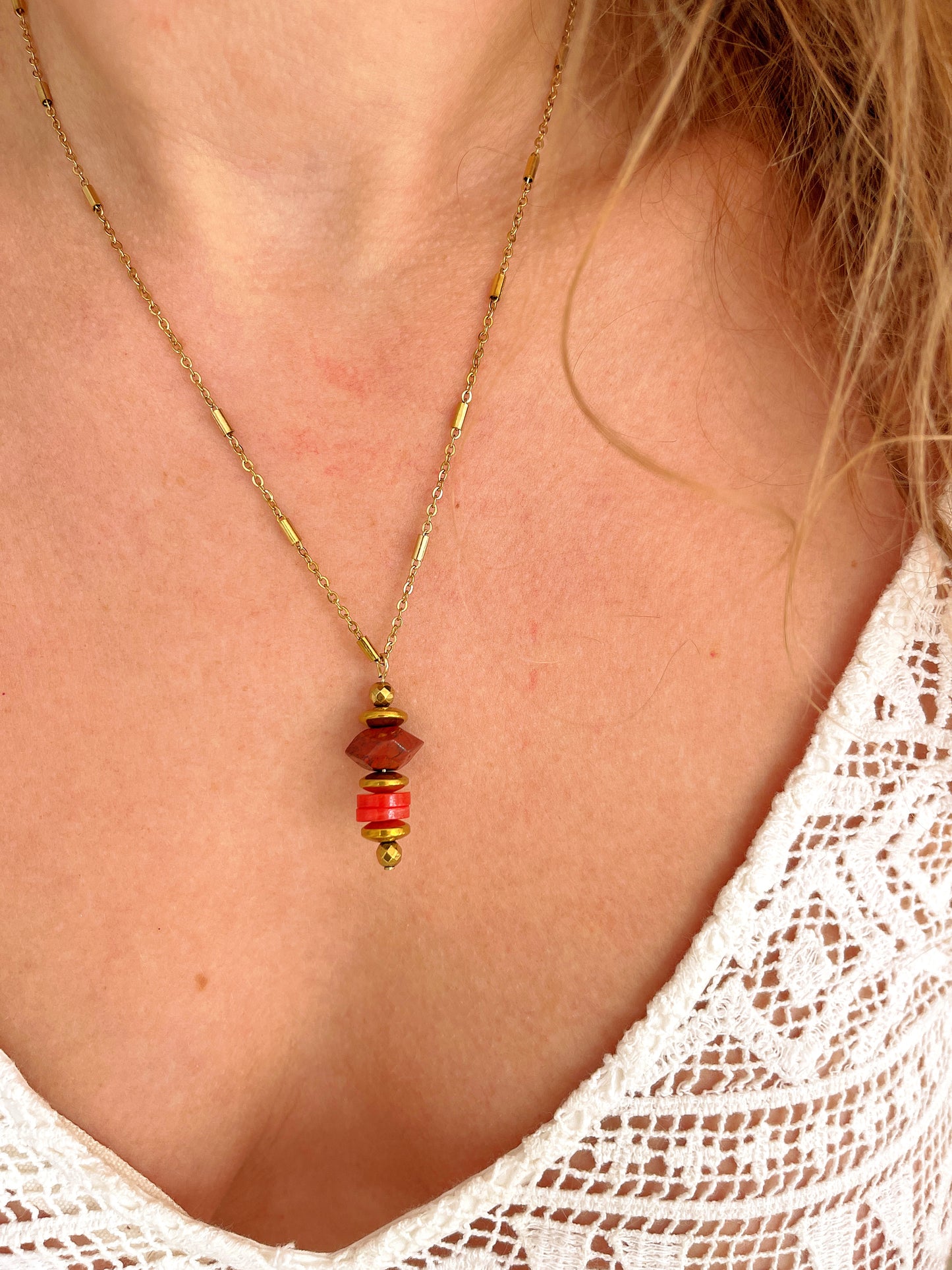 Collier LORETTE - Piment