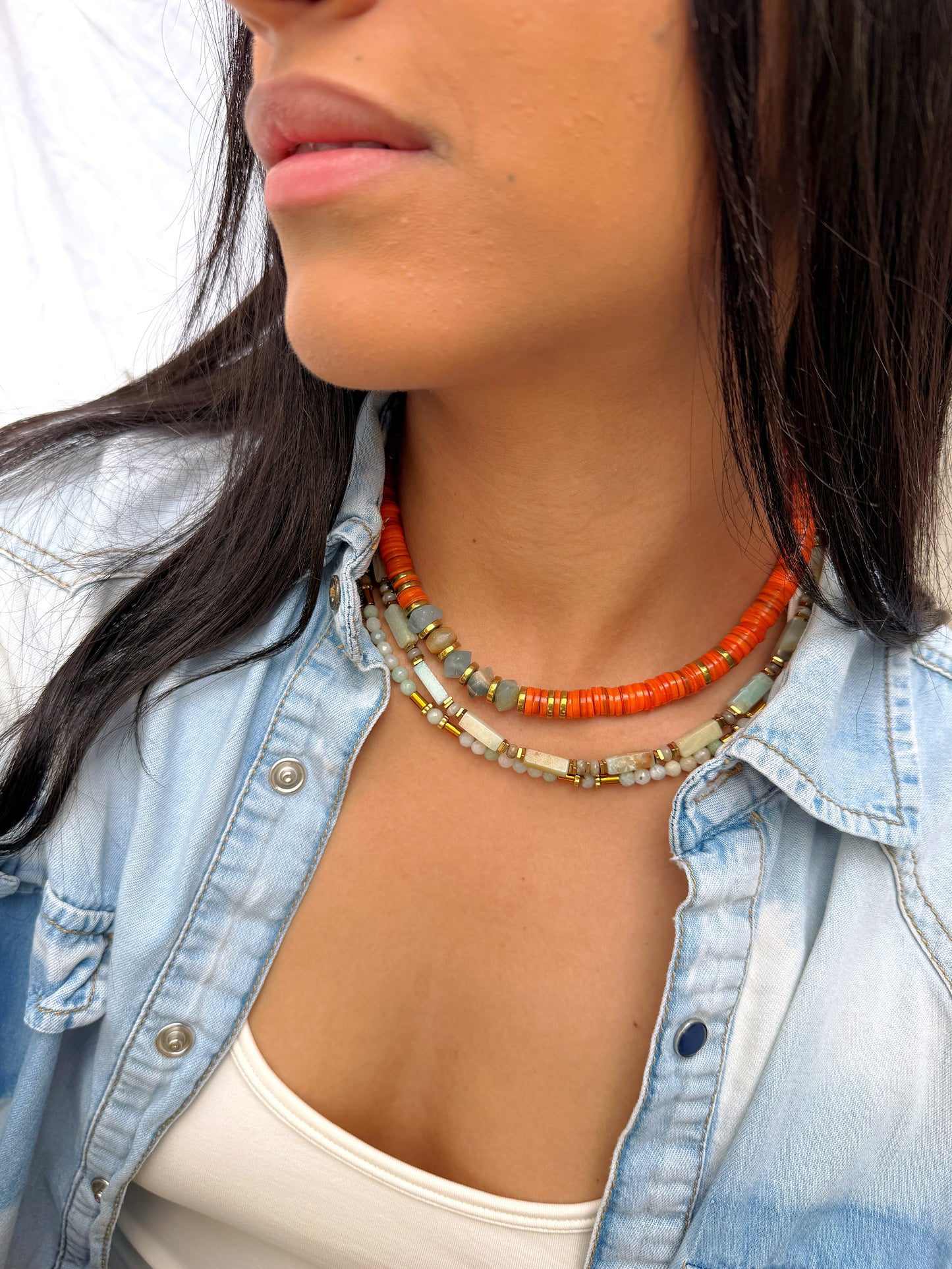 LOOK - THELMA Zeste, THEOPHILE Amazonite, URBA Amazonite