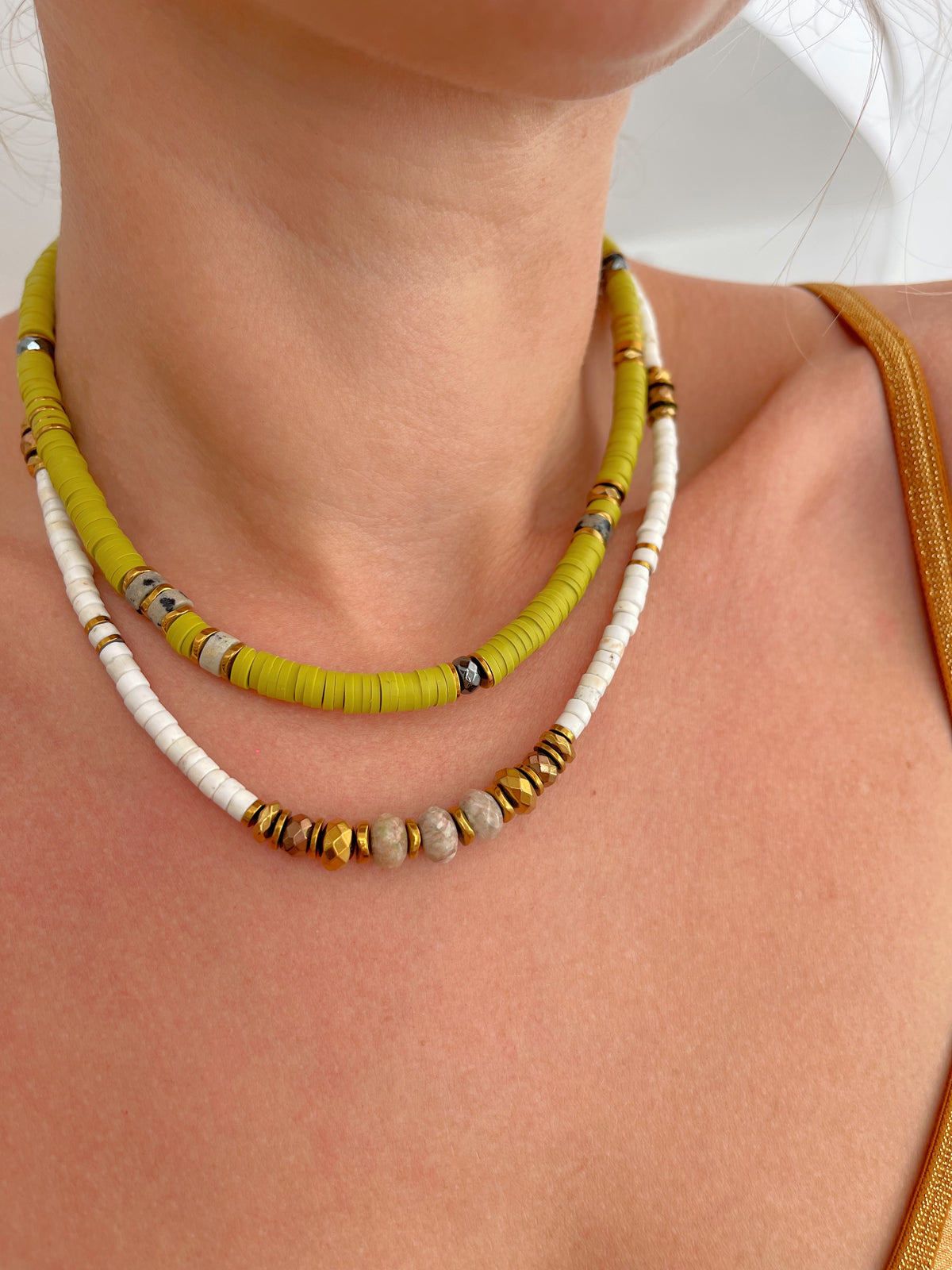 Collier OTIS - olive