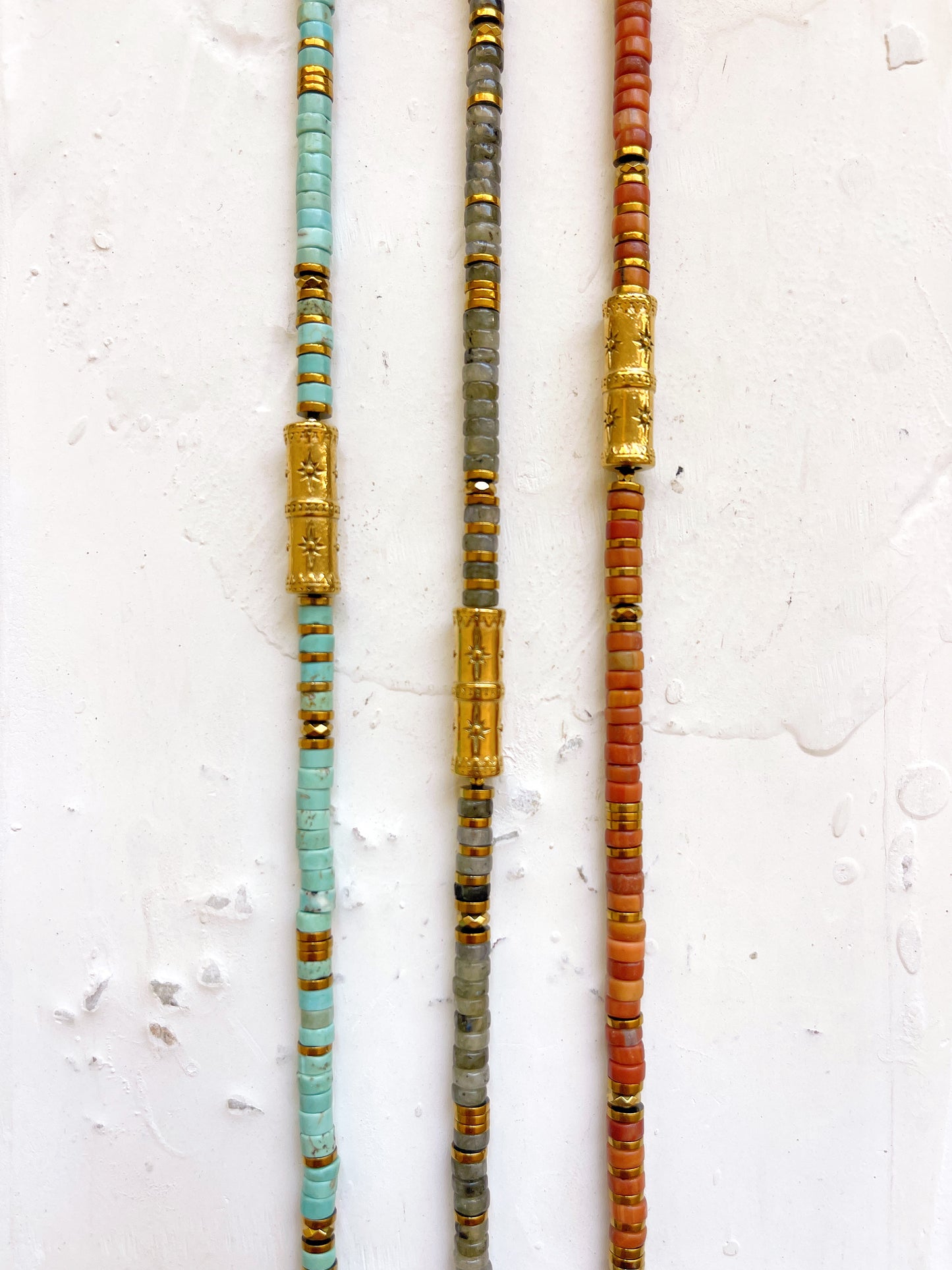 Collier SVEN - Rhodonite caramel
