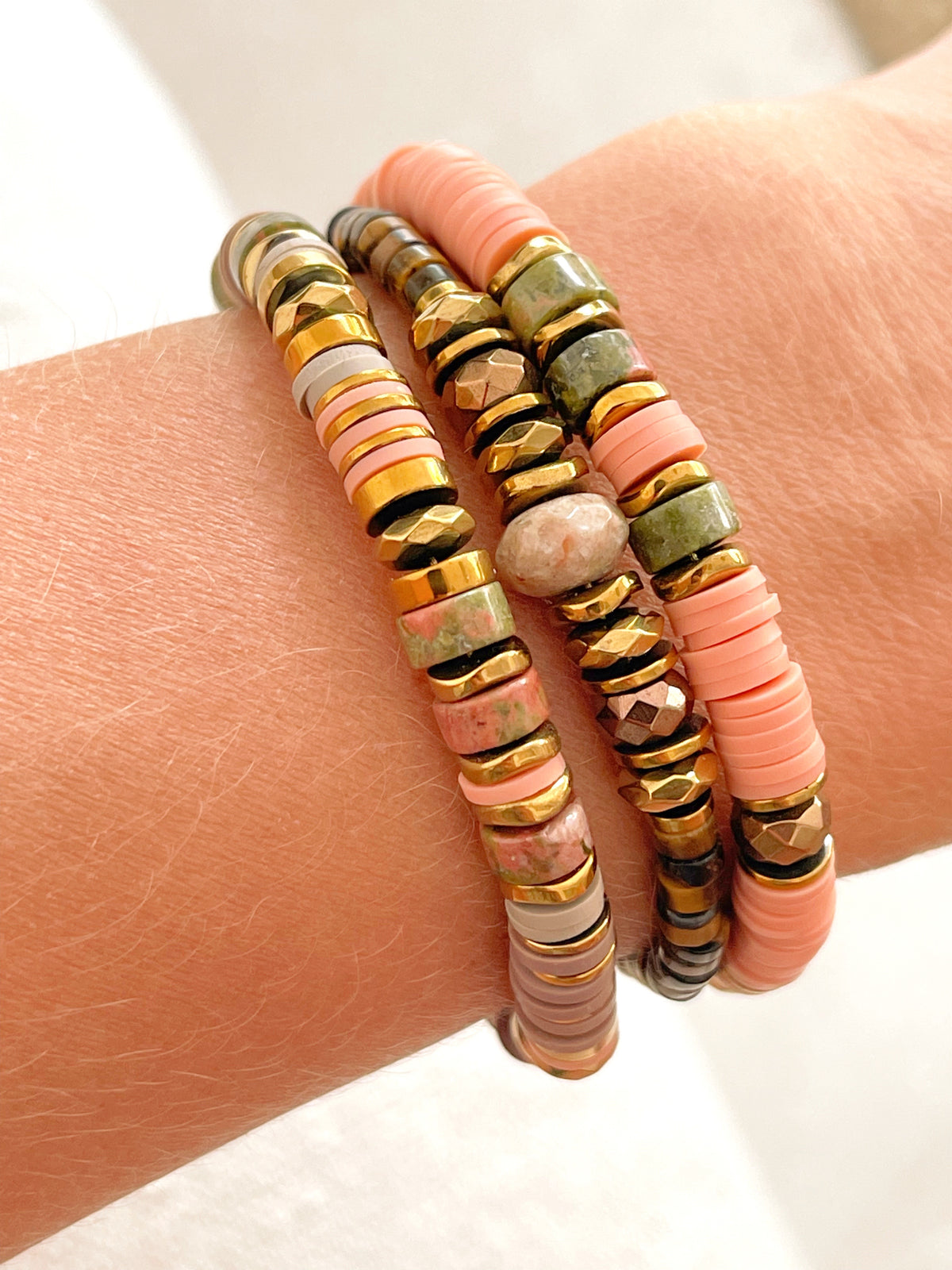 Bracelet LENA - rose thé
