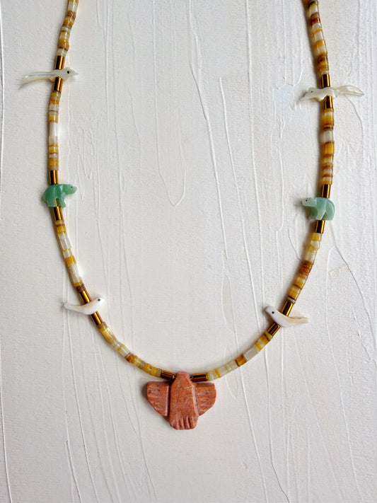 Collier UNIA - Bouton d'or