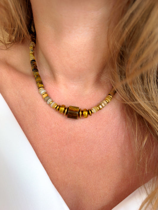 Collier VARO - Oeil de tigre
