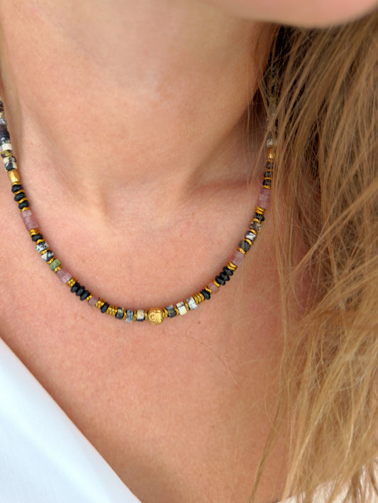 Collier VALEN - Turquoise africaine jaune