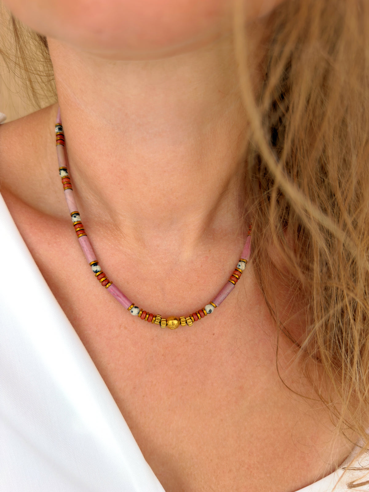 Collier VALDÈS - Rhodonite