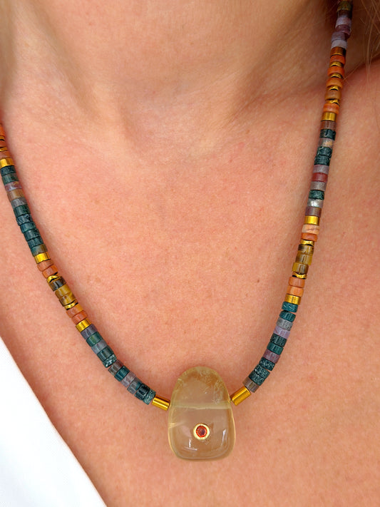 Collier VIRGILE - Quartz citron