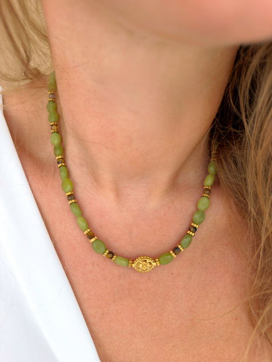 Collier TALINE - Jade verte