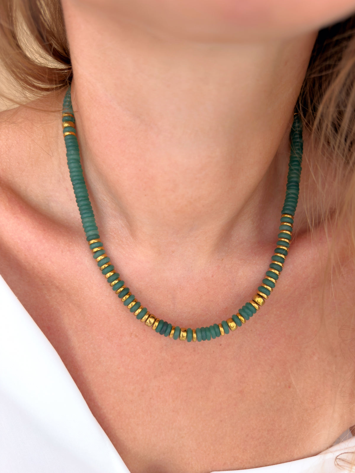 Collier VINNIO - Aventurine verte