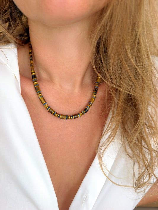 Collier VOLTAIRE - Oeil de tigre