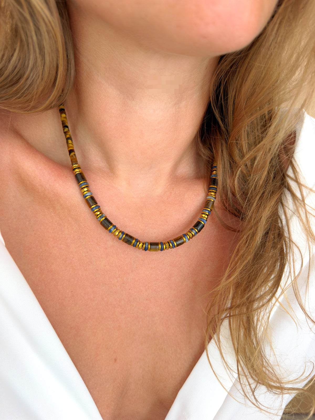 Collier VOLTAIRE - Oeil de tigre