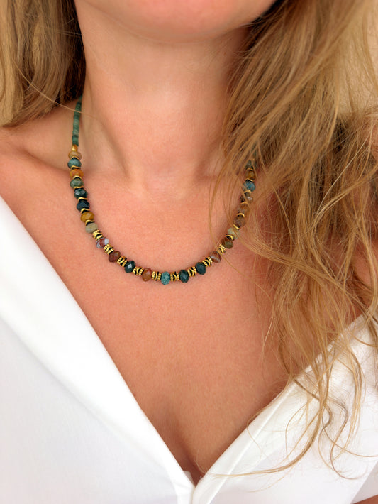 Collier VINICIO - Jaspe océan