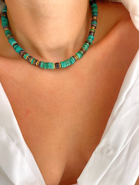 Collier ROSETTA - green