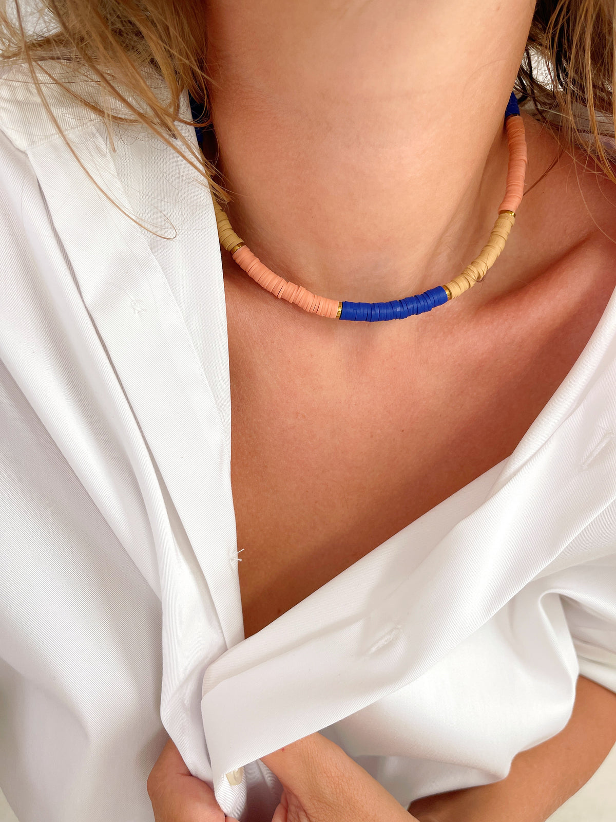 Collier ROMANE - nude/ velvet