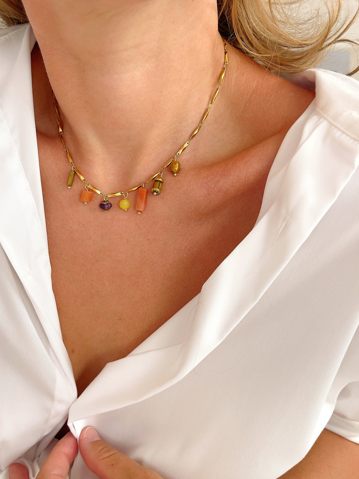 Collier ROSE - purple