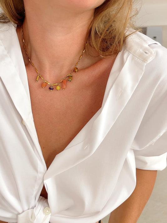 Collier ROSE - purple
