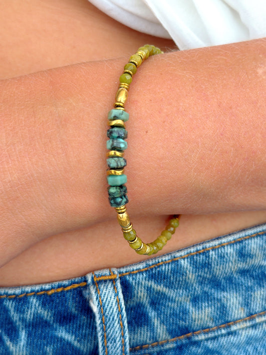 Bracelet VALÉRIA - Turquoise africaine