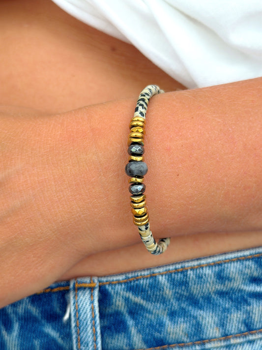 Bracelet JAJA - Jaspe dalmatien
