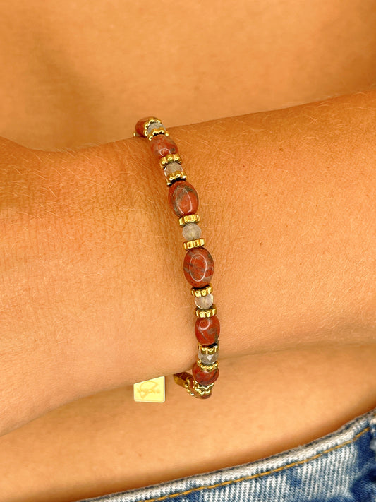 Bracelet TEA - Jaspe rouge