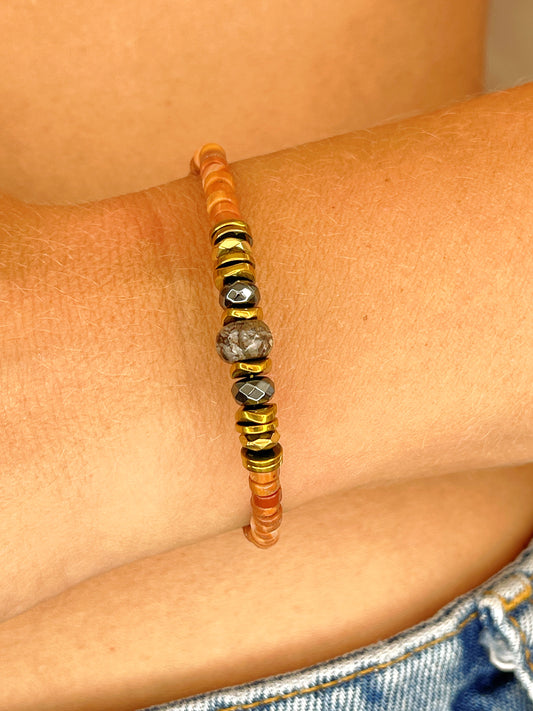 Bracelet JAJA - Rhodonite caramel