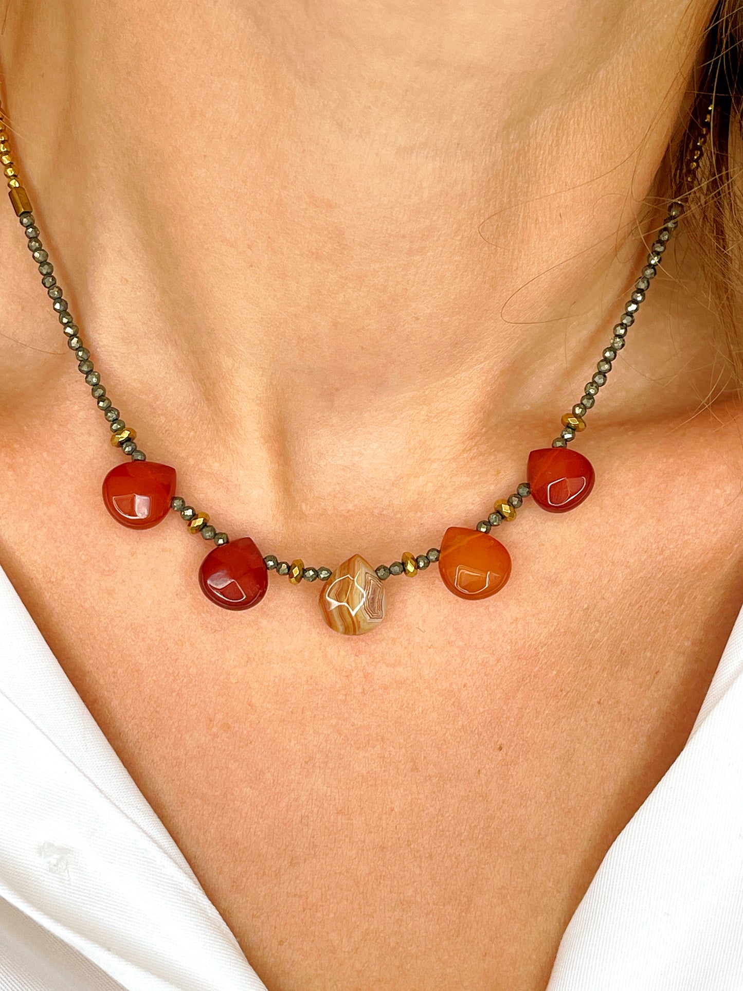 Collier OLIVIA - Cornaline