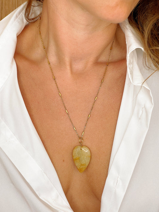 Collier SIXTINE - Aventurine jaune