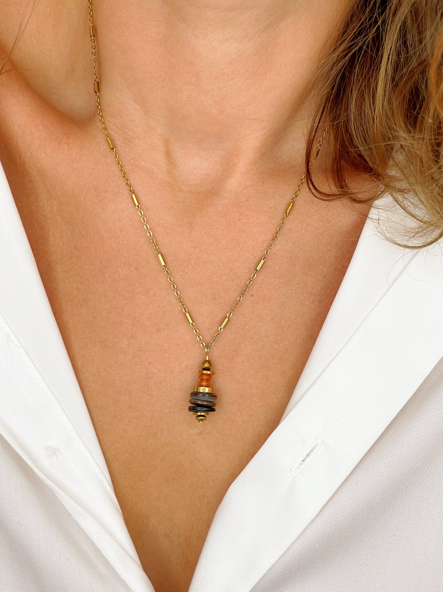 Collier LORETTE - Aventurine rouge