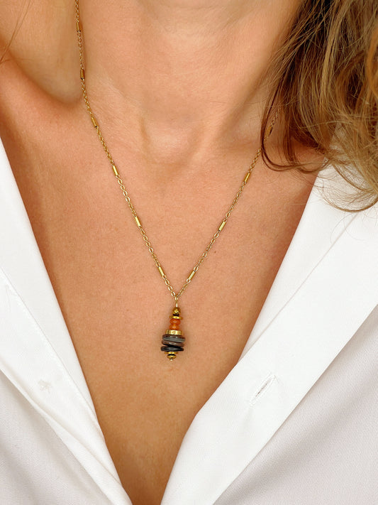 Collier LORETTE - Aventurine rouge