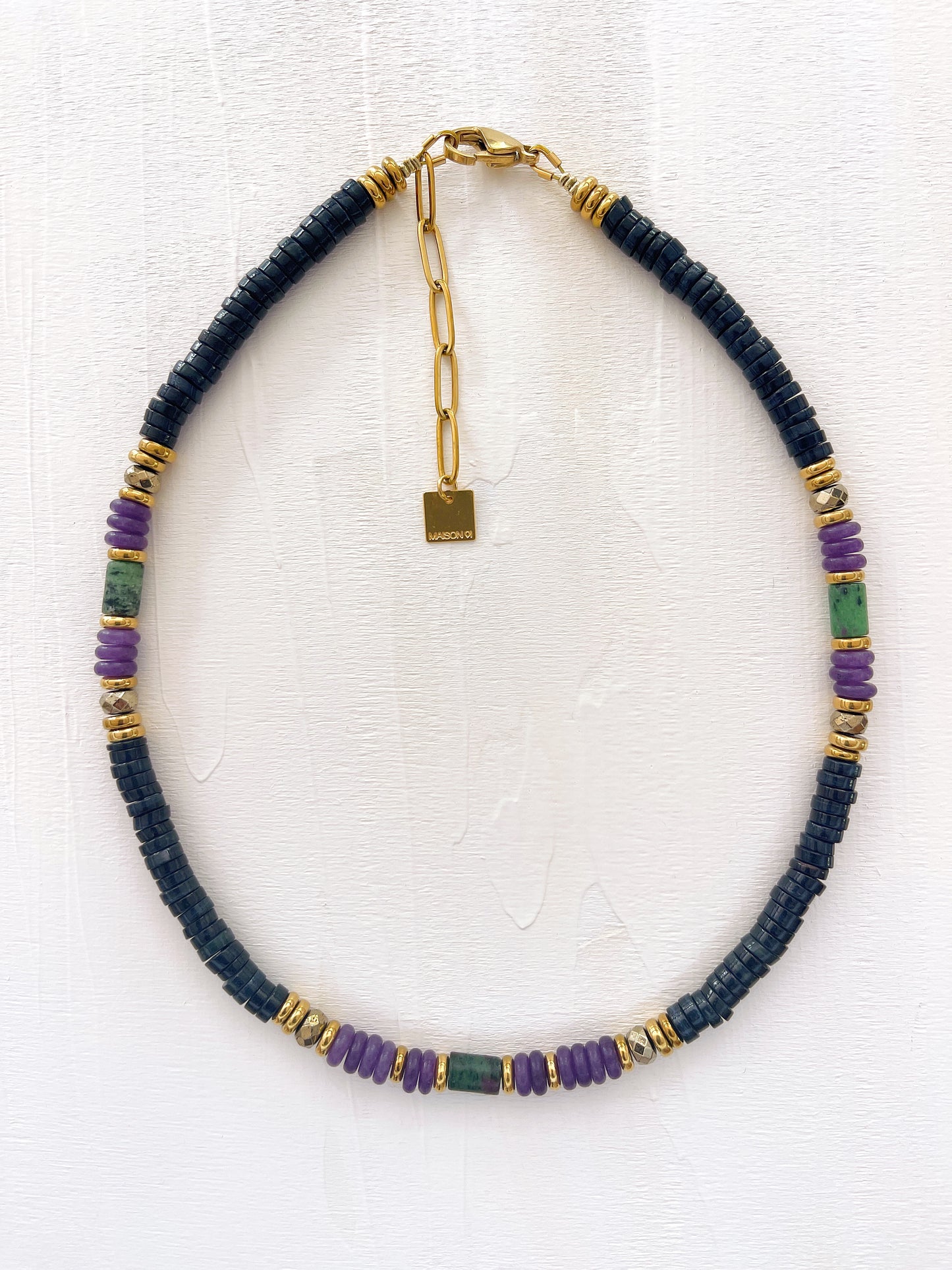 Collier TONY - Rubis zoïsite