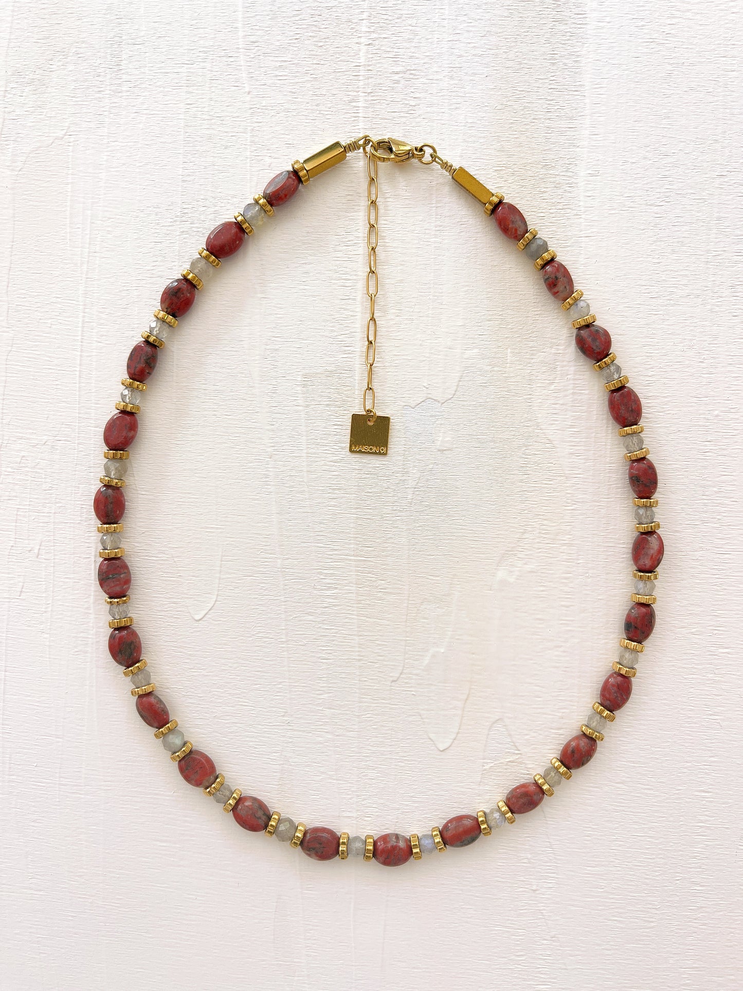 Collier TALINE - Jaspe rouge