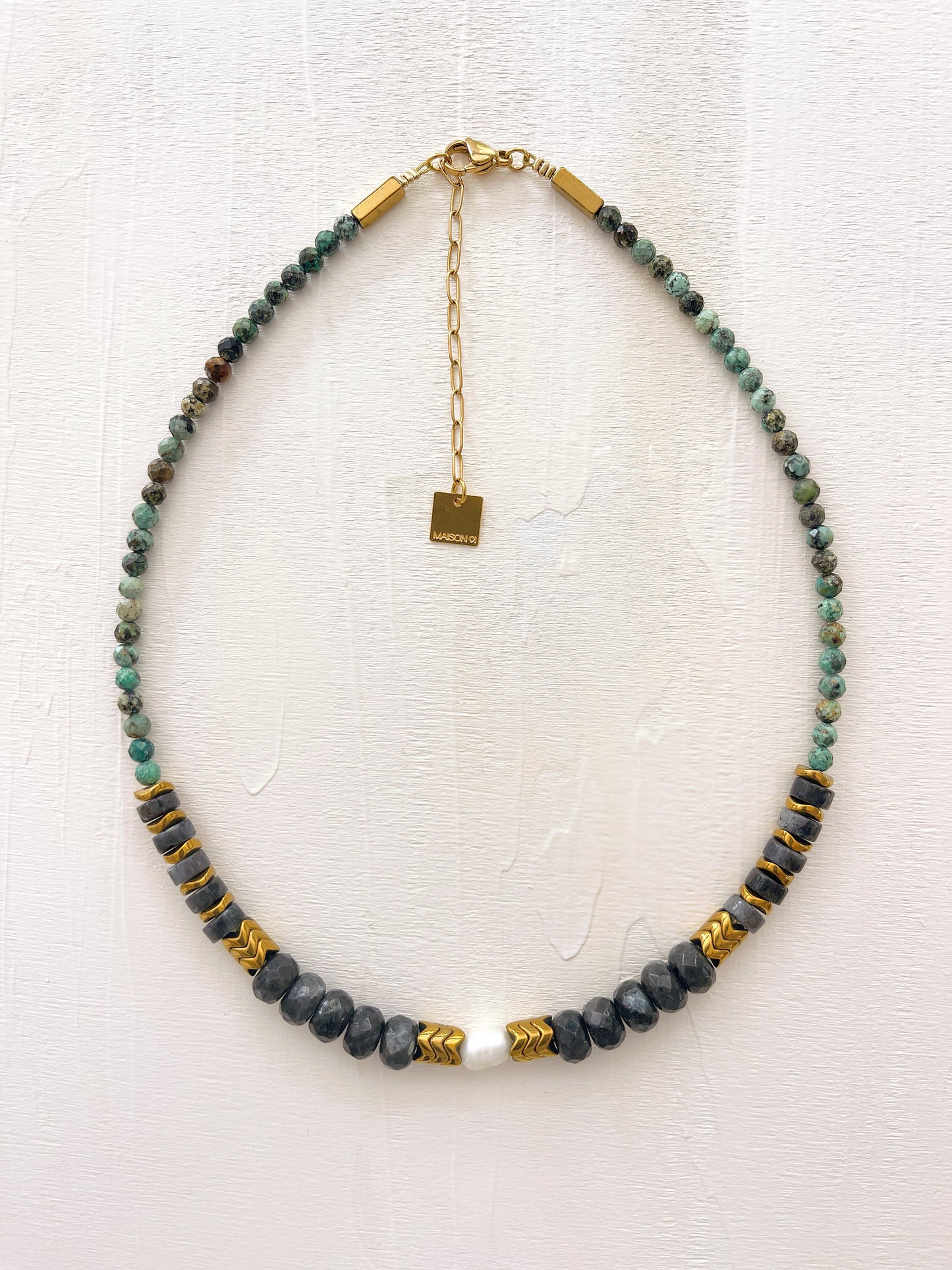 Collier OCTAVE - Turquoise africaine