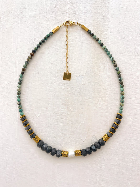 Collier OCTAVE - Turquoise africaine