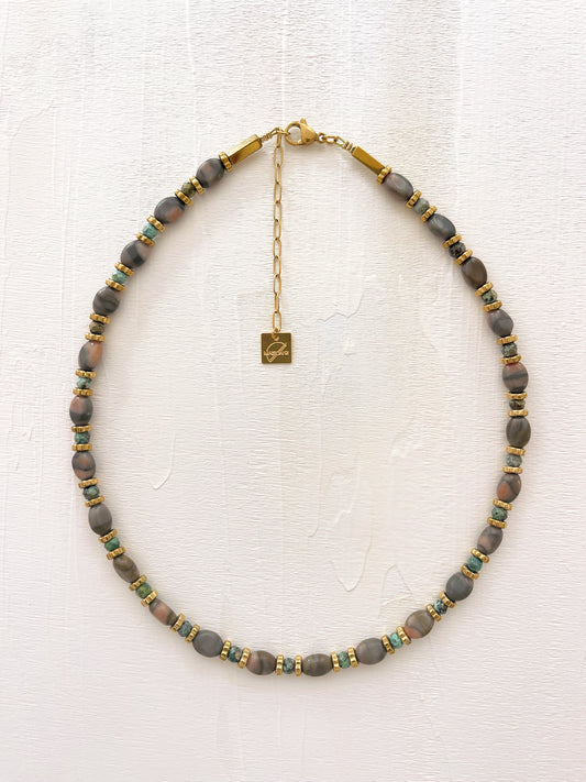 Collier TALINE - Jaspe zèbre