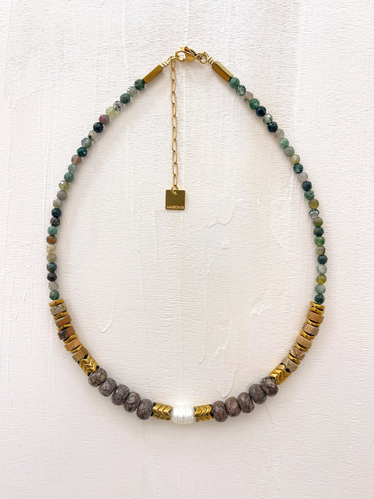 Collier OCTAVE - Agate indienne