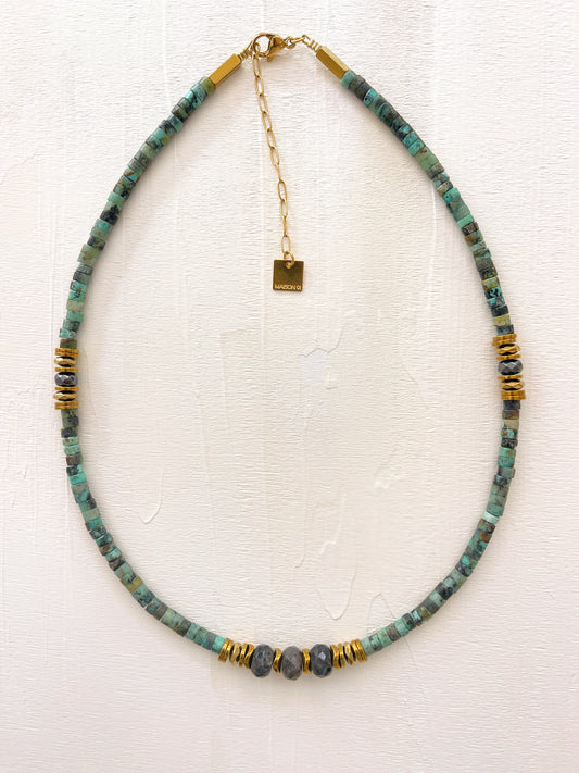 Collier JAHN - Turquoise africaine