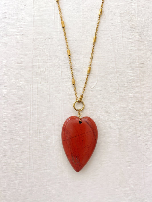 Collier SIXTINE - Jaspe rouge