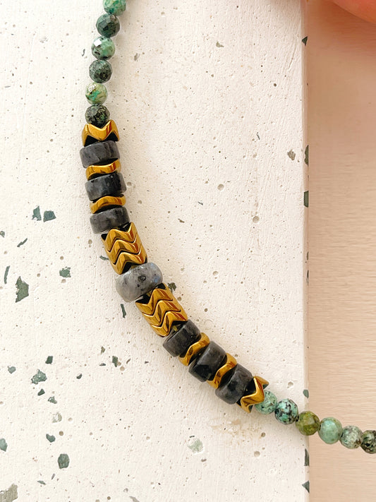 Bracelet OUMA - Turquoise africaine