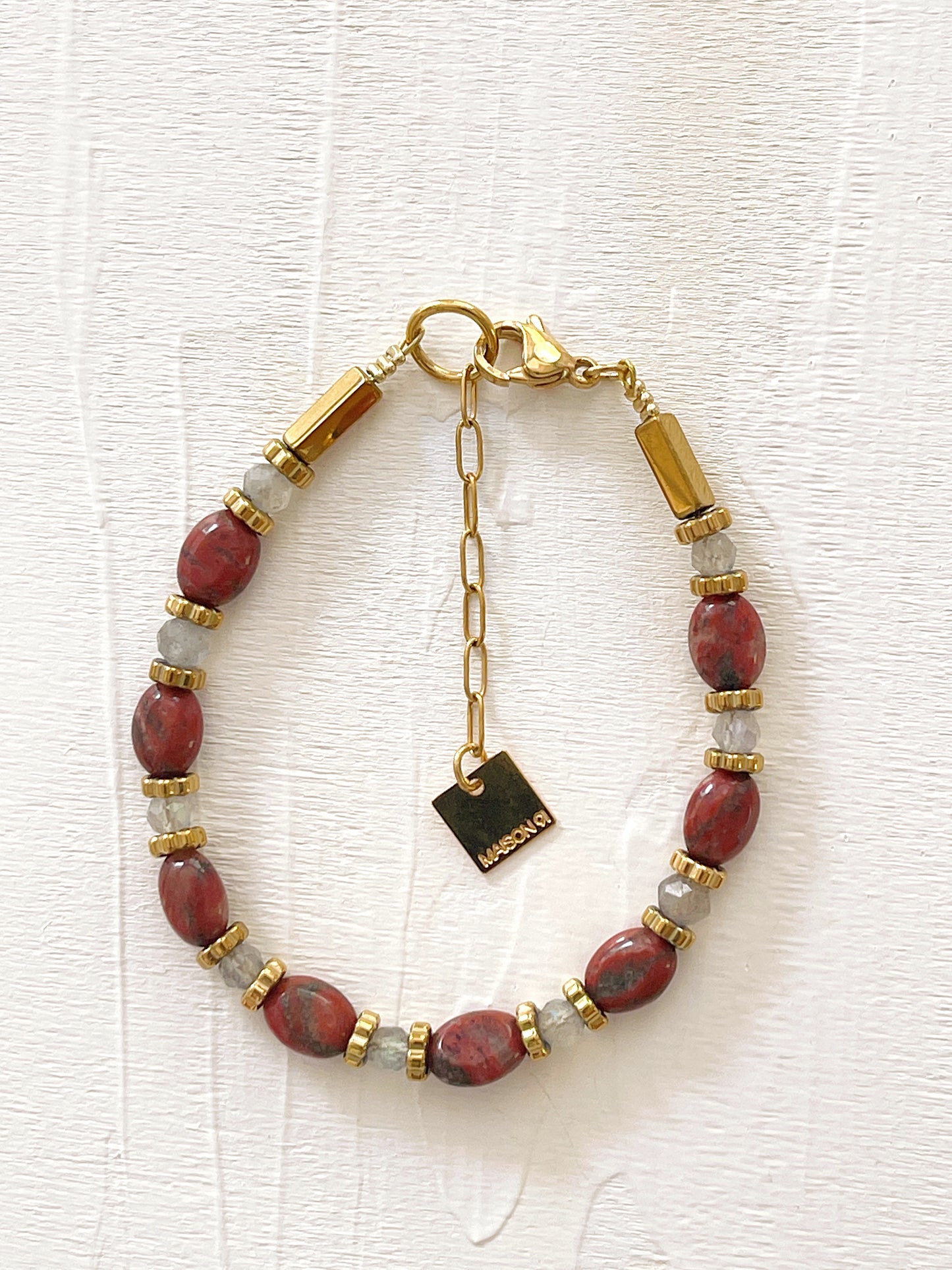 Bracelet TEA - Jaspe rouge