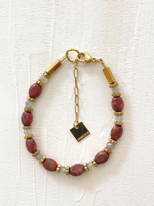 Bracelet TEA - Jaspe rouge