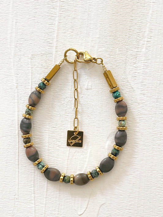 Bracelet TEA - Jaspe zèbre