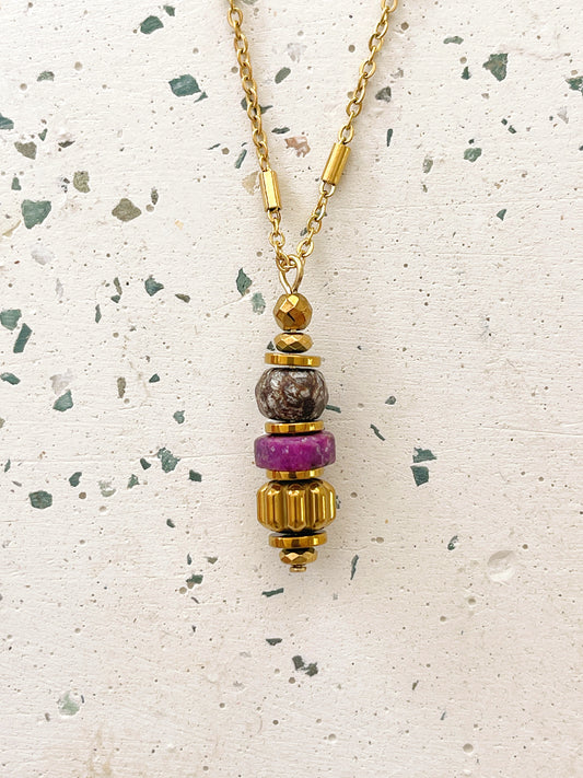 Collier LORETTE - Lépidolite