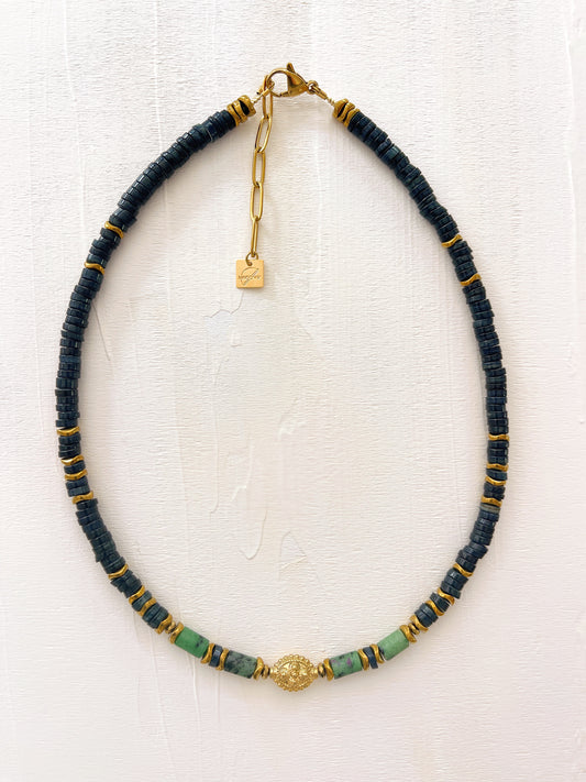 Collier TOSCANE - Rubis zoïsite