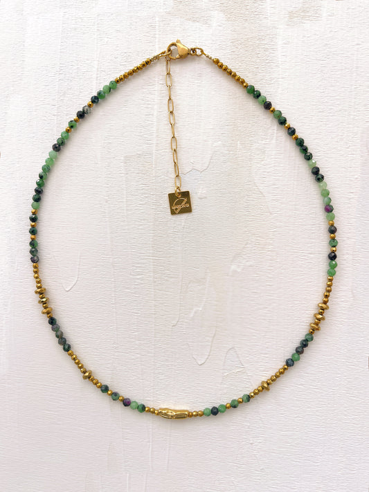 Collier THAIS - Rubis zoïsite