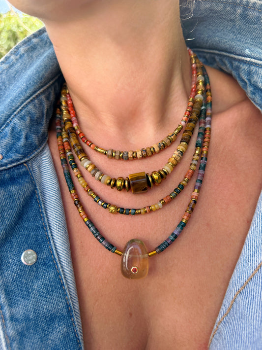 LOOK - VALEN agate indienne, VARO oeil de tigre, VITO jaspe image, VIRGILE quartz citron image