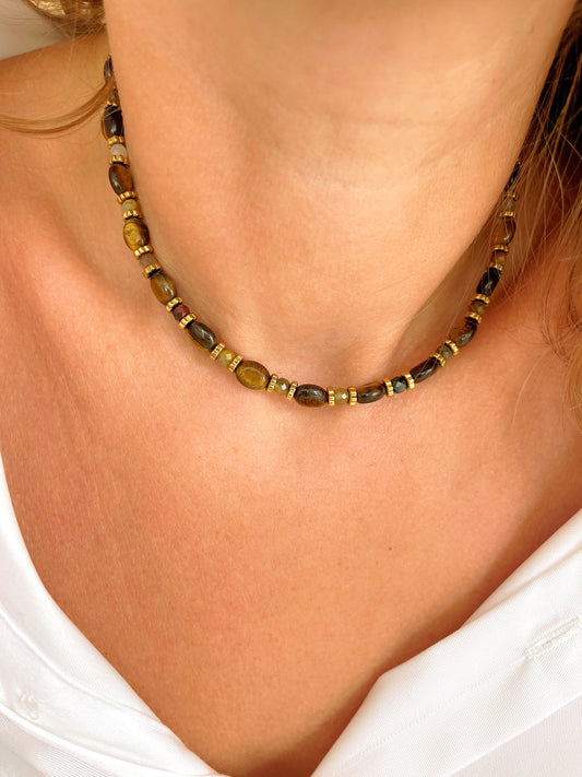 Collier TALINE - Oeil de tigre