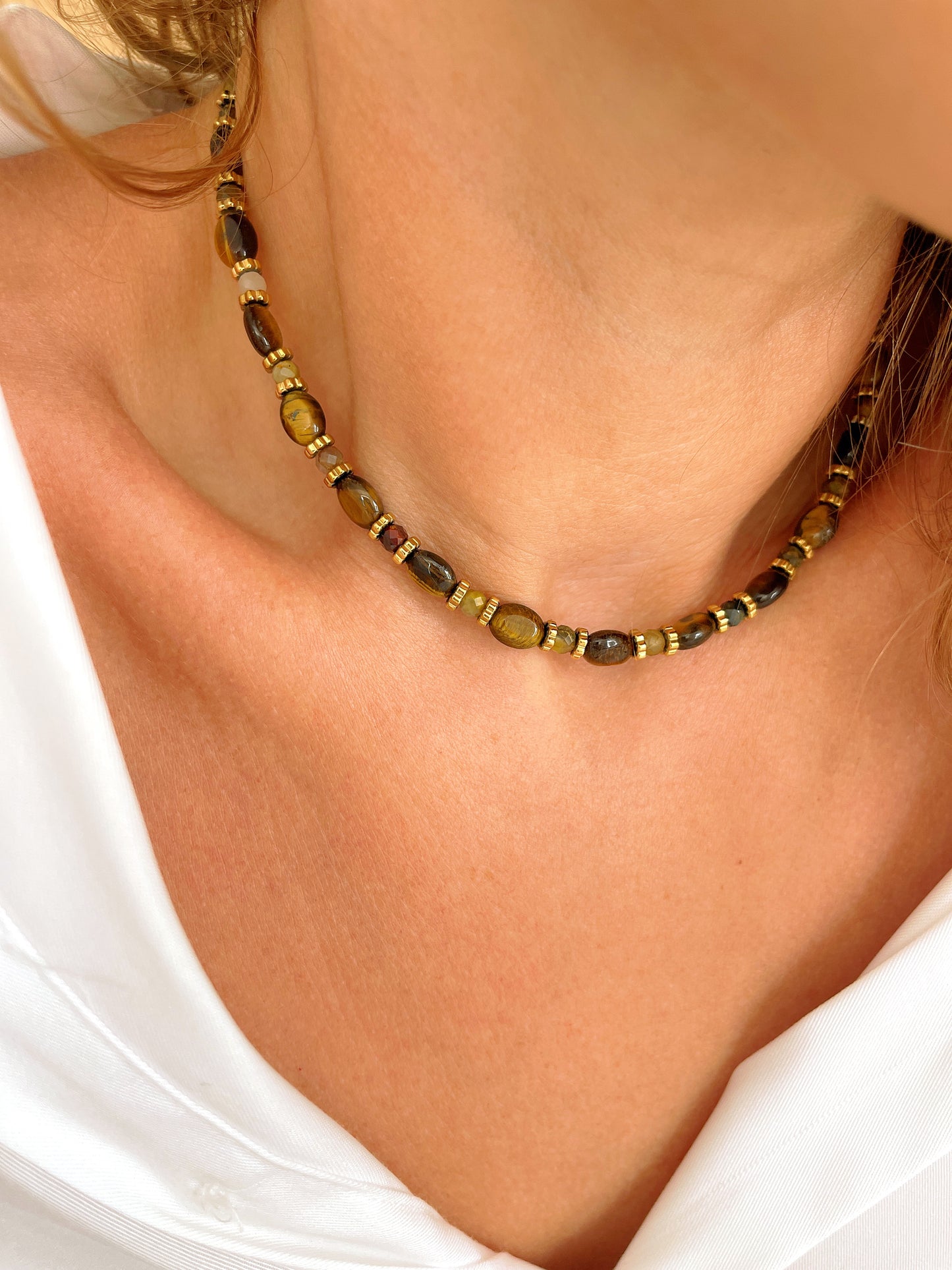 Collier TALINE - Oeil de tigre