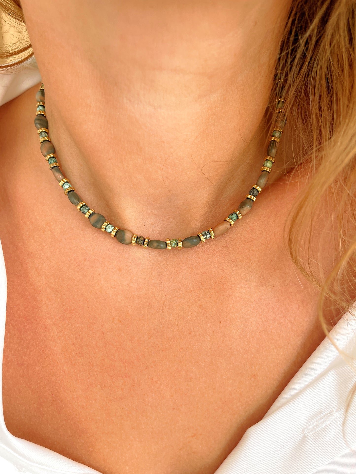 Collier TALINE - Jaspe zèbre