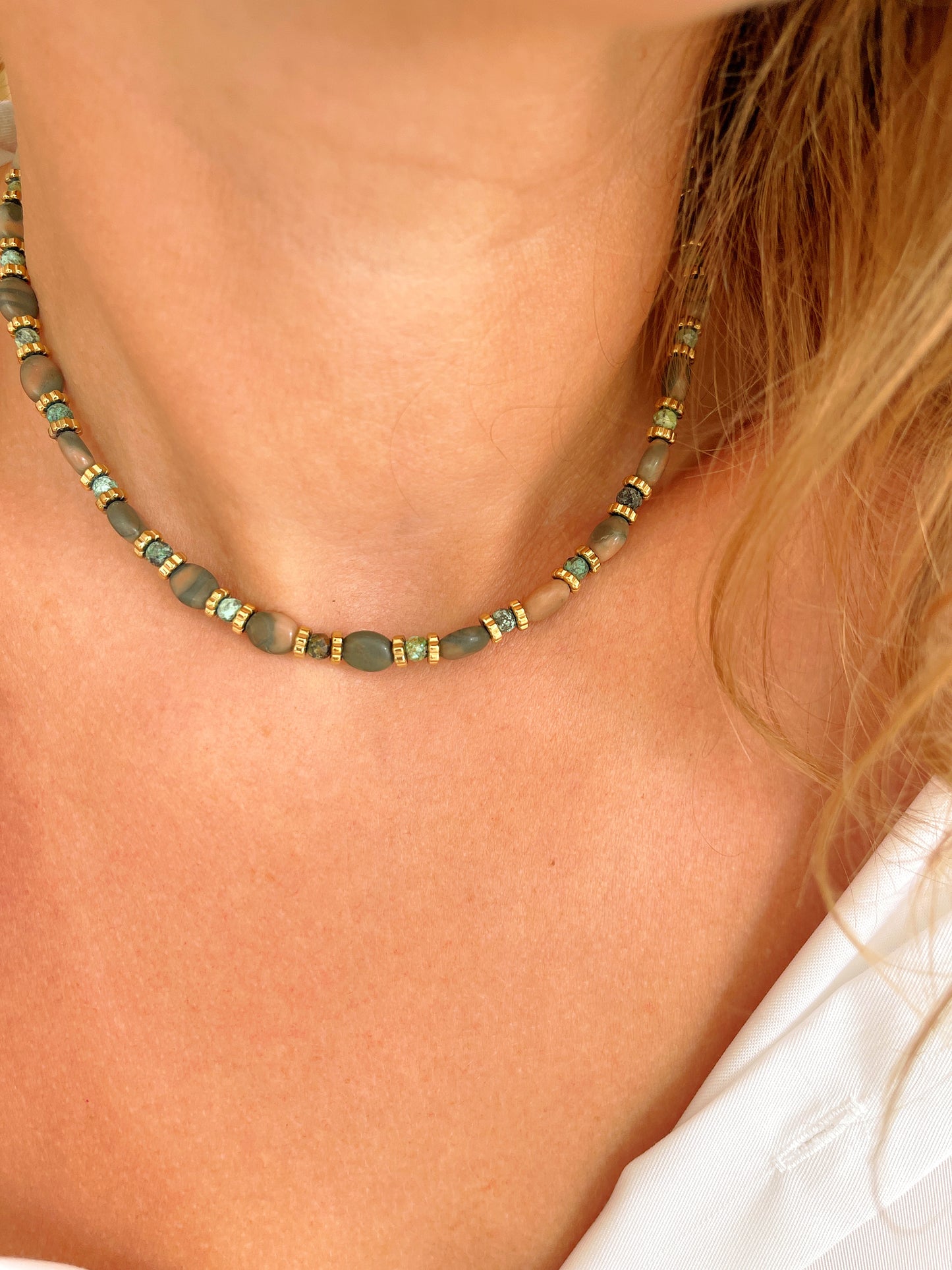 Collier TALINE - Jaspe zèbre