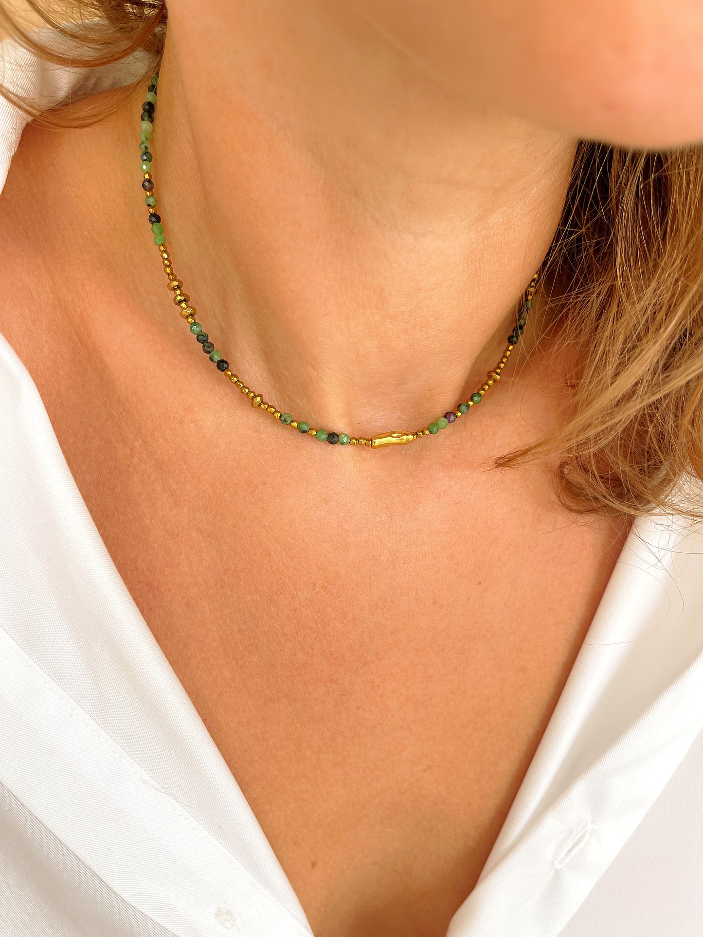 Collier THAIS - Rubis zoïsite